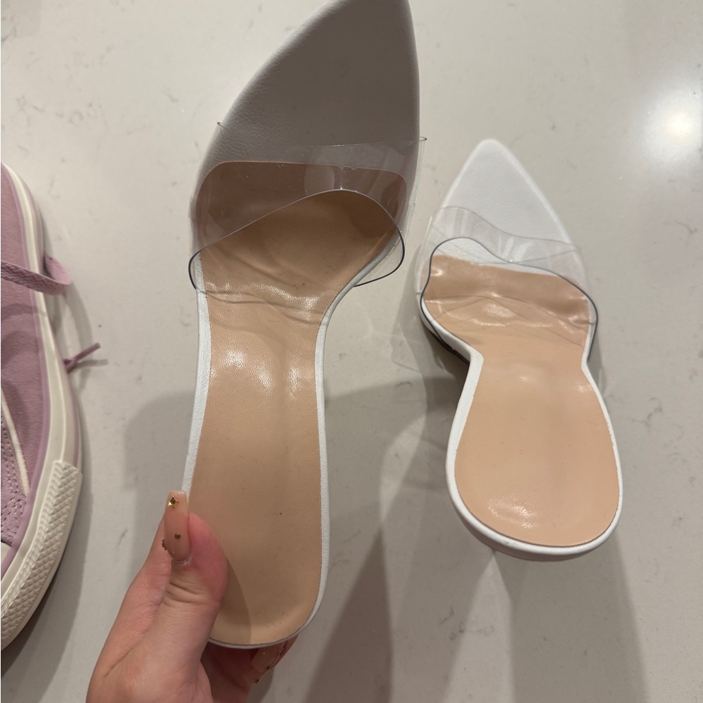 Elegant White and Beige Women's Shoes